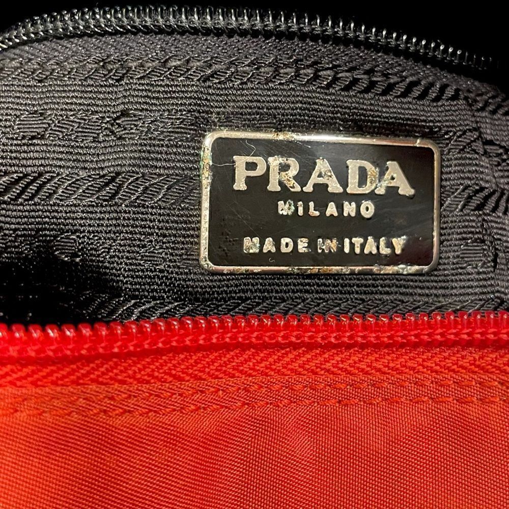 PRADA Tote with Python Handles and Beaded Front Logo - Picture 4 of 14